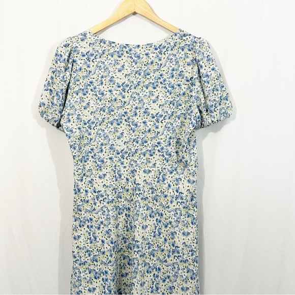 Floret Studios Floral Short Sleeve Puff Sleeve Dress - Picture 6 of 10